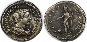 Römische Münzen, MÜNZEN DER RÖMISCHEN KAISERZEIT. Geta, 198-212 n. Chr. AR Denar (3,43 g). Sehr schön
