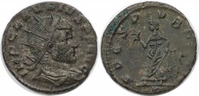 Römische Münzen, MÜNZEN DER RÖMISCHEN KAISERZEIT. Claudius II. Gothicus. Antoninianus 268-270 n. Chr. (3.45 g. 19 mm) Vs.: IMP C CLAVDIVS PF AVG, Büst...