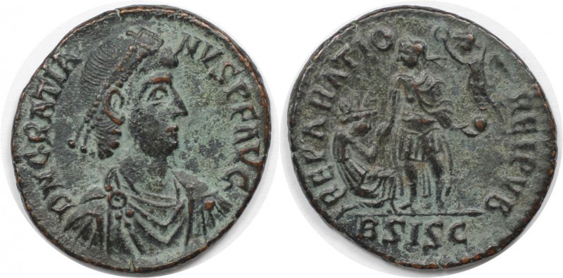 Römische Münzen, MÜNZEN DER RÖMISCHEN KAISERZEIT. Gratianus (367-383 n. Chr). Ae...