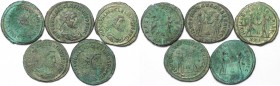 Römische Münzen, Lots und Sammlungen römischer Münzen. MÜNZEN DER RÖMISCHEN KAISERZEIT. Probus	(276-282 n.Chr) / Diocletianus (284-305 n.Chr). Lot von...
