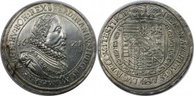 RDR – Habsburg – Österreich, RÖMISCH-DEUTSCHES REICH. Ferdinand II. (1618-1637). Taler 1621. Silber. Dav. A3125. Henkelspur (?), Fast Stempelglanz...