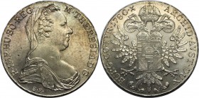 RDR – Habsburg – Österreich, RÖMISCH-DEUTSCHES REICH. Maria Theresia (1740-1780). Restreik. Taler 1780 SF. Silber. Stempelglanz