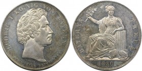 Altdeutsche Münzen und Medaillen, BAYERN / BAVARIA. Ludwig I. (1825-1848). Konv.-Taler 1830, Bayerns Treue. Silber. Dav. 566, AKS 125, Kahnt 85, Thun ...