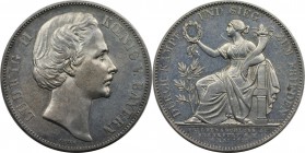 Altdeutsche Münzen und Medaillen, BAYERN / BAVARIA. Ludwig II. (1864-1886). Vereinstaler 1871, Silber. AKS 188. Fast Stempelglanz