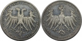 Altdeutsche Münzen und Medaillen, FRANKFURT - STADT. Deutschen Parlament. Doppelgulden 1848, Silber. AKS 38. Stempelglanz