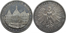 Altdeutsche Münzen und Medaillen, FRANKFURT - STADT. Gedenktaler 1863, Fürstentag. Silber. AKS 45. Fast Stempelglanz