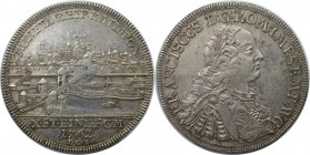 Altdeutsche Münzen und Medaillen, REGENSBURG, STADT. Konv.-Taler 1762 ICB, Stadtansicht, mit Titel Franz I. Silber. 28,17 g. Dav. 2618. Sehr schön+
