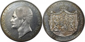 Altdeutsche Münzen und Medaillen, REUSS - EBERSDORF. Heinrich LXXII. (1822-1848). Vereinsdoppeltaler 1847 A, 25jähriges Regierungsjubiläum. Silber. Da...