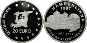 Europäische Münzen und Medaillen, Finnland / Finland. Hämeenlinna. Medaille "20 Euro" 1997. 27,0 g. 0.925 Silber. KM UC# 201. Polierte Platte