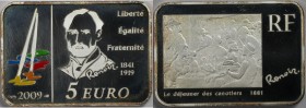 Europäische Münzen und Medaillen, Frankreich / France. Auguste Renoir (1841-1919). 5 Euro 2009, Sonderform. Emaille. 15,0 g. 0.900 Silber. 0.43 OZ. KM...