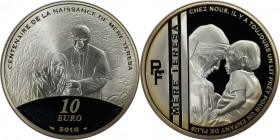 Europäische Münzen und Medaillen, Frankreich / France. 100-jähriges Jubiläum - Geburt der Mutter Teresa von Kalkutta. 10 Euro 2010. 22,20 g. 0.900 Sil...