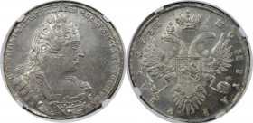 Russische Münzen und Medaillen, Anna Iwanowna (1730-1740). Rubel 1733, Silber. Bitkin 64. NGC MS-62
