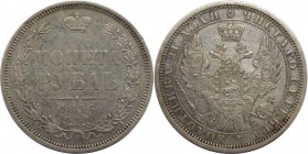 Russische Münzen und Medaillen, Alexander II. (1854-1881). 1 Rubel 1856 SPB FB, St. Petersburg. Silber. Bitkin 46. Vorzüglich, Kratzer