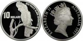 Weltmünzen und Medaillen, Australien / Australia. Kakadu. 10 Dollars 1997. 20,0 g. 0.999 Silber. 0.64 OZ. KM 367.1. Polierte Platte