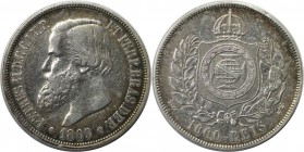 Weltmünzen und Medaillen, Brasilien / Brazil. Pedro II. (1831-1889). 1000 Reis 1869, Silber. KM 476. Vorzüglich
