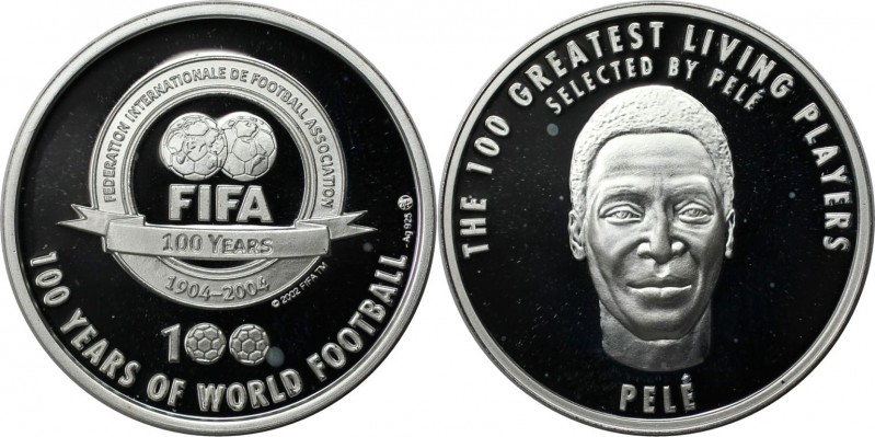 Weltmünzen und Medaillen, Brasilien / Brazil. Medaille 2004, Fussball WM 100 Jah...