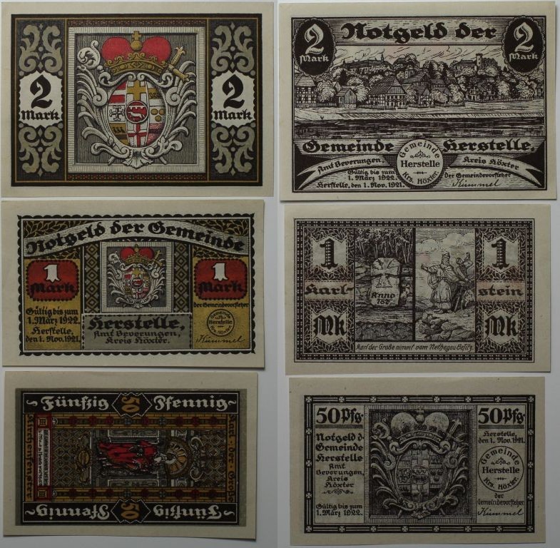 Banknoten, Deutschland / Germany, Lots und Sammlungen. Notgeld, Herstelle Westfa...