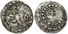 Austria Bohemia 1 Prague Gross (1310-1346). Johan I von Luxemburg (1310-1346). Averse: Crown in the center of a beaded circle. legend in 2 circles. th...