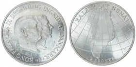 Denmark 2 Kroner 1953(h) N; S Foundation for the Campaign against Tuberculosis in Greenland. Frederik IX(1947-1972). Averse: Conjoined heads right; da...