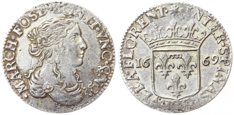 Italy Fosdinovo 1 Luigino 1669 Maria Centurioni Maddalena(1663-1669). Averse: Dr...