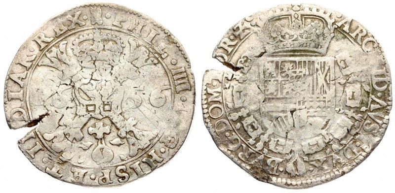 Spanish Netherlands TOURNAI 1 Patagon 1656 Philip IV(1621-1665). Averse: Date di...