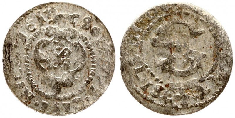 Latvia 1 Solidus 1611 Riga Sigismund III Waza (1587-1632). Averse: Large S monog...