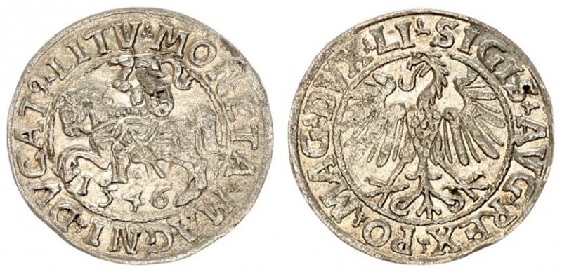 Lithuania 1/2 Grosz 1546 Vilnius. Sigismund II Augustus (1545-1572) - Lithuanian...