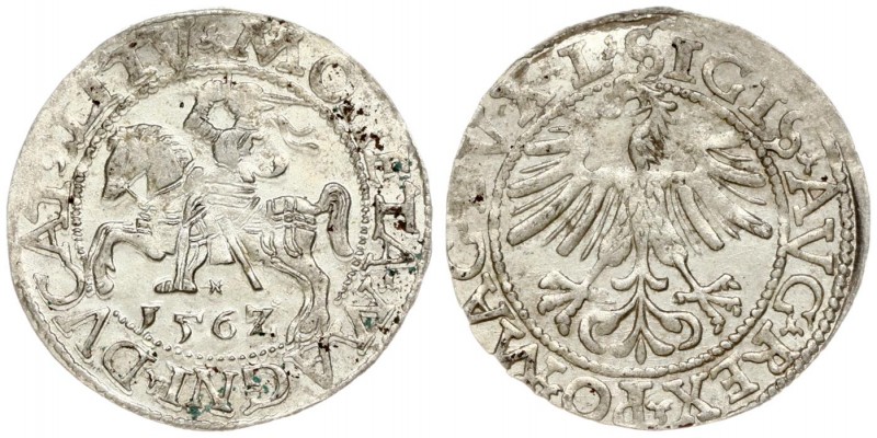 Lithuania 1/2 Grosz 1562 Vilnius. Sigismund II Augustus (1545-1572) - Lithuanian...