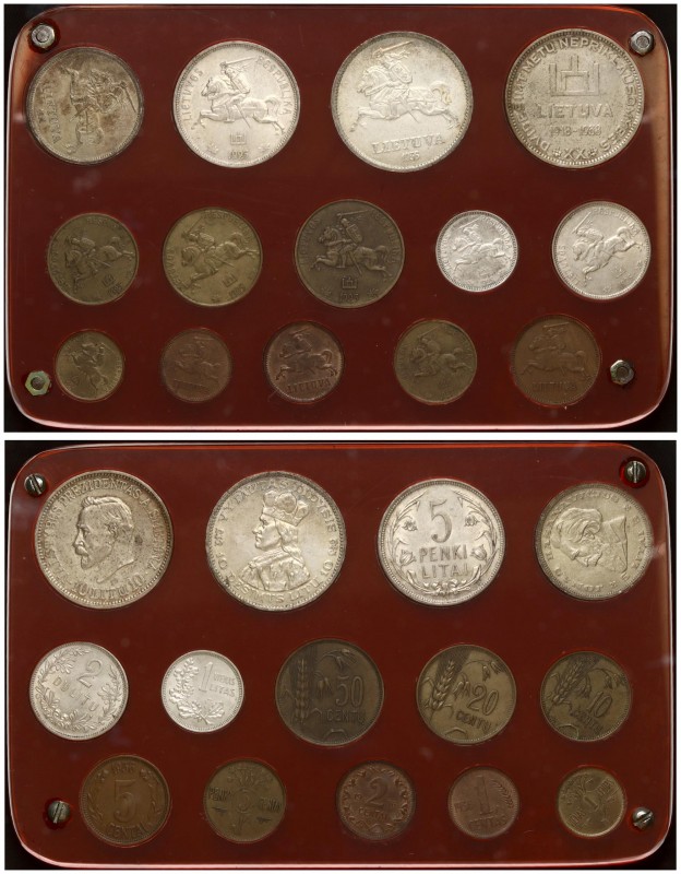 Lithuania 1-50 Centu & 1-10 Litu 1925-1938. Lithuania old coins Set with silver ...