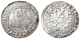Poland Silesia-Liegnitz-Brieg 1 Grosz(1505). Frederick II (1488-1547). Grosz n.d. Mz. Averse: + Embossed eagle. Reverse: Brb. the St. Hedwig with a ch...