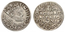 Poland 3 Groszy 1590 Poznan Sigismund III Vasa (1587-1632) - crown coins Poznan; large bust of the king; crown with rosettes; I-D on the reverse; SIG ...
