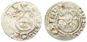 Poland 1/24 Thaler 1615 Bydgoszcz. Sigismund III Vasa (1587-1632). Averse: Crowned shield. Reverse: 24 within orb dividing date. (Variety with МОИЕИО)...
