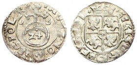 Poland 1/24 Thaler 1616 Krakow. Sigismund III Vasa (1587-1632). Averse: Crowned shield. Reverse: 24 within orb dividing date. Silver. Gorecki K.16.1.a...