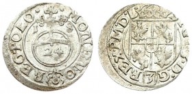 Poland 1/24 Thaler 1618 Bydgoszcz. Sigismund III Vasa (1587-1632). Averse: Crowned shield. Reverse: 24 within orb dividing date. Silver. Gorecki B.18....