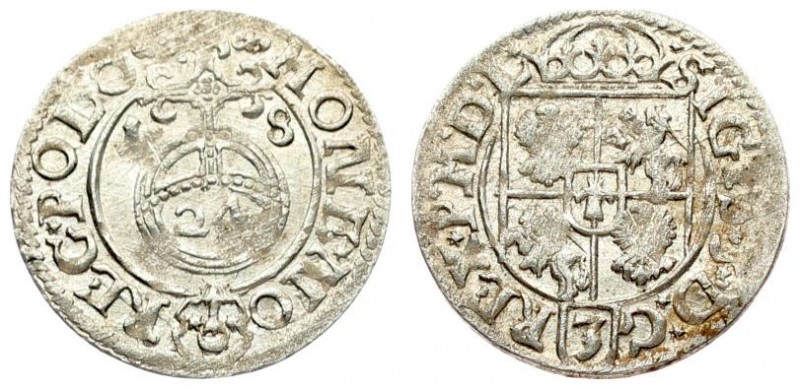 Poland 1/24 Thaler 1618 Bydgoszcz. Sigismund III Vasa (1587-1632). Averse: Crown...