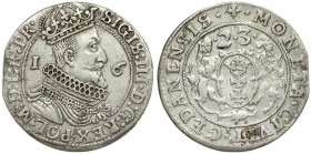 Poland Gdansk 1 Ort 1623 Sigismund III Vasa (1587-1632). Averse: Sigismund III in ruff collar divides 1-6. Reverse: Date repeated in legend. Scratche....