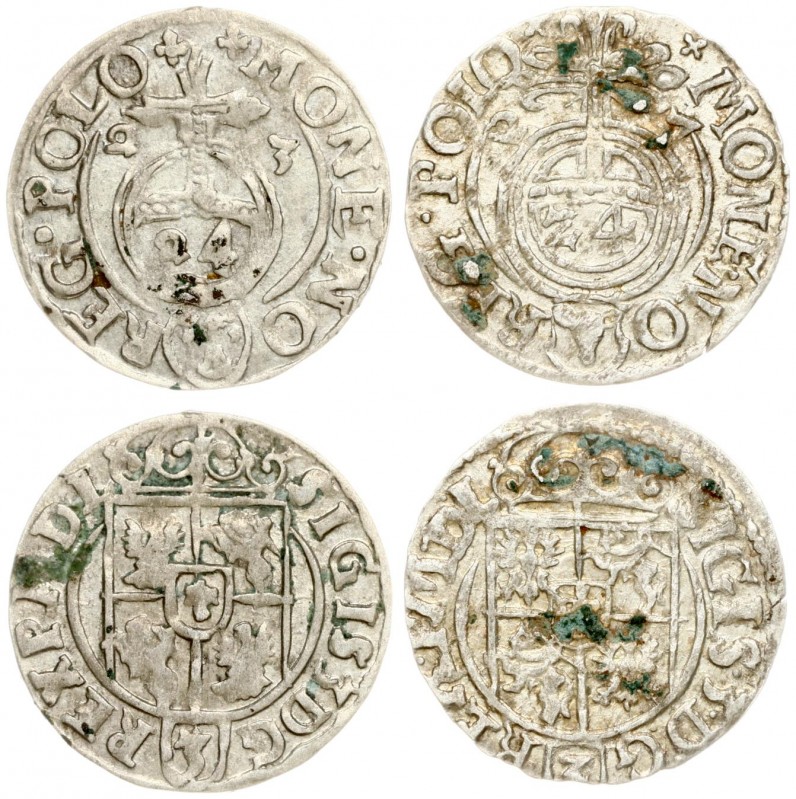 Poland 1/24 Thaler 1623 & 1627 Bydgoszcz. Sigismund III Vaza(1587–1632) Averse: ...