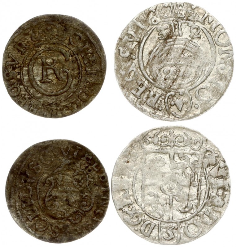 Poland 1/24 Thaler 1632 & 1 Solidus 1634 Elbing(Elbląg)- 1/24 Thaler 1632 Gustav...