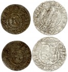 Poland 1/24 Thaler 1632 & 1 Solidus 1634 Elbing(Elbląg)- 1/24 Thaler 1632 Gustav II Adolf(REG SVE. Kop.9610-R); 1 Solidus 1634 Christina (szeląg; Kop....