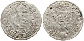 Poland 1 Gulden (Tymf) 166? AT. John II Casimir Vasa (1649–1668). Averse: Crowned monogram. Reverse: Crowned shield; XXX GRO on shield. (Averse: PRETi...