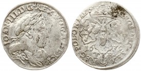 Poland 6 Groszy 1679 TLB John III Sobieski(1674-1696). Averse: Laureate armored bust right. Reverse: With the Leliwa coat of arms under the shields TL...