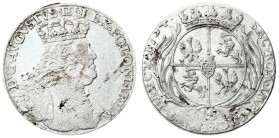 Poland 18 Groszy 1754 EC August III(1733-1763). Averse: Crowned bust right. Averse Legend: D • G • AUGVSTVS • III • REX • POLONIARUM. Reverse: Crowned...