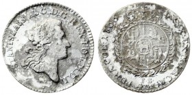 Poland 4 Groszy 1766 FS Warsaw. Stanislaus Augustus(1764-1795). Averse: Crowned bust right. Reverse: Crowned round 4-fold arms within sprigs. Silver. ...