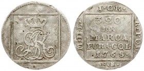 Poland 1 Grosz 1768 FS Stanislaus Augustus(1764-1795). Averse: Crowned SAR monogram within square. Reverse: Inscription date within square. Reverse In...