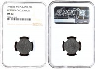 Poland 20 Groszy 1923(w) Actually struck in 1941-44. GERMAN OCCUPATION. Averse: Crowned eagle with wings open. Reverse: Value within wreath. Zinc. Y 3...