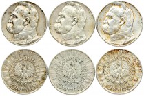 Poland 5 Zlotych 1936 (w) Averse: Radiant crowned eagle with wings open. Reverse: Head of Jozef Pilsudski left. Edge Description: Reeded. Y 28. Lot of...