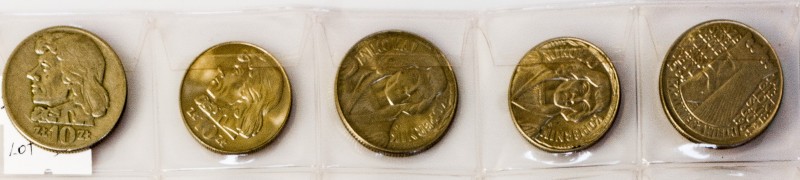 Poland 10 Zlotych 1960-1969 Averse: Eagle with wings open. Reverse: Head. Copper...