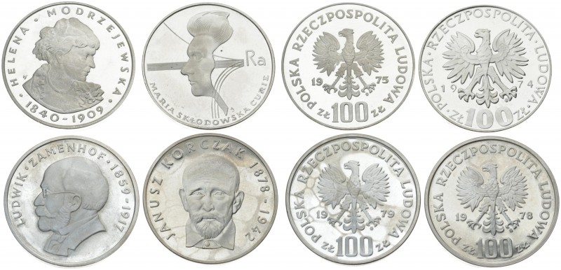 Poland 100 Zlotych (1974 1975 1978 1979MW). 40th Anniversary - Death of Maria Sk...