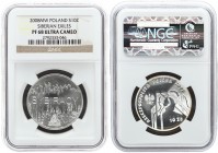 Poland 10 Zlotych 2008 MW Siberian Exiles. Averse: Small national arms at left human outlines at right. Averse Legend: RZECZPOSPOLITA POLSKA. Reverse:...