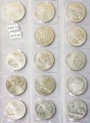 Russia USSR 10 Roubles 1977-1980 1980 Olympics. National arms divide CCCP above value. Silver. Y 149; 150; 158-161; 168-172; 183-185. Lot of 14 Coins